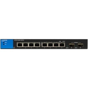 Linksys 8-Port Managed Gigabit Ethernet Switch with 2 1G SFP Uplinks - 8 Ports - Manageable - Gigabit Ethernet - 10/100/10