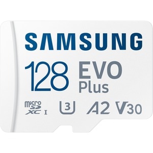 Samsung EVO Plus 128 GB Class 10/UHS-I (U3) V30 microSDXC - 130 MB/s Read - 10 Year Warranty