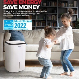 Honeywell Smart WiFi Portable Dehumidifier TP70AWKN - 4000 Sq. Ft. - 70 Pints/Day - ENERGY STAR Certified - Smart Model - 