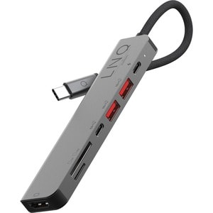 Telco Pro USB-Hub - Schwarz, Grau - 7 Total USB Port(s)