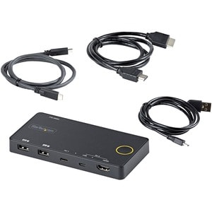 StarTech.com SV221HUC4K KVM Switchbox - 2 Computer(s) - 1 Local User(s) - 3840 x 2160 - 4 x USB - USB 2.0 - 2 x HDMI