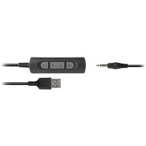 Hamlet Renova Headset UJM Cuffia Professionale Monoaurale con microfono con Doppia connessione Jack audio 3.5 mm + USB e t