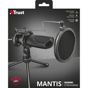 Microphone Trust Mantis GXT 232 - Filaire - Condensateur - 1,50 m - 50 Hz à 16 kHz - Omnidirectionnelle - Bureau - USB