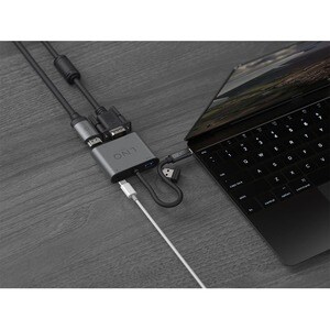 LINQ USB Type C Docking Station - 100 W - Black - 4K - 3840 x 2160 - 1 x USB Type-A Ports - USB Type-A - USB Type-C - HDMI