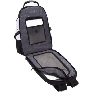 SwissGear ScanSmart 1900204418 Carrying Case (Backpack) for 17" Notebook - Black/White - 1200D Polyester Body - Checkpoint