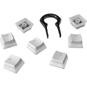 HyperX Pudding Keycaps - Full Key Set - PBT - Black (US Layout) - Keyboard - White