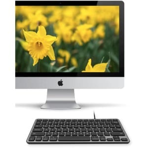 Macally BLMINIZKEYSG - Backlit Compact USB Wired Keyboard - Cable Connectivity - USB Type A Interface - LED - 78 Key(s) - 