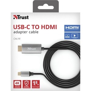 Câble A/V Trust Calyx - 1,80 m HDMI/USB - pour Périphérique audio/vidéo, Ordinateur Portable, Tablette, Moniteur, TV, Ordi