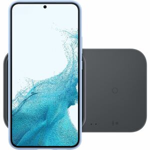 Samsung Super Fast Wireless Charger Duo (with Adapter and Cable) - 9 V DC Input - Input connectors: USB - LED Indicator, S