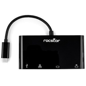 Rocstor Docking Station - for Notebook/Monitor - USB Type C - 4K, 2K, Full HD - 3840 x 2160, 1920 x 1080, 1920 x 1200 - 1 