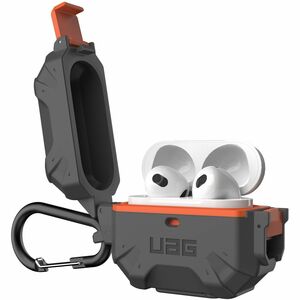 Urban Armor Gear Pathfinder Rugged Charging Case Apple AirPods (Gen 3) - Silver, Orange - Water Proof, Dust Resistant, Dir