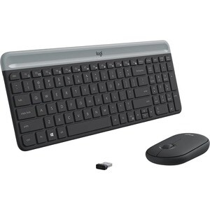 Logitech MK470 键盘鼠标 - USB 无线 RF 2.40 GHz 键盘 - 键盘/键盘颜色: 灰 - USB 无线 RF 鼠标 - 光学 - 1000 dpi - 滚轮 - 指点设备颜色: 灰 - AA, AAA - 兼容 PC