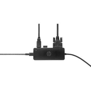 HP C型 USB 扩展插口 用于 笔记本电脑, 台式计算机 - 2 支持的显示器 - 2 x USB端口 - 1 x USB C 型端口 - C型USB - HDMI - VGA - 有线 - Windows