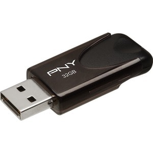 PNY 32GB Attaché 4 2.0 Flash Drive - 32 GB - USB 2.0 Type A - Black