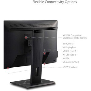 ViewSonic Graphic VG2440 24 Zoll Class Full HD LED-Monitor - 16:9 Format - Schwarz - 59,9 cm (23,6 Zoll) Viewable - MVA-Te