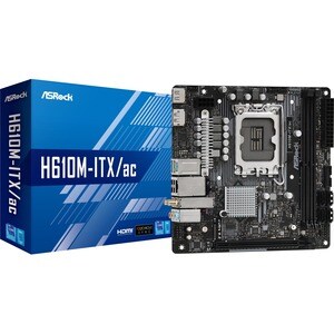 Asrock H610M-ITX/ac. Processor manufacturer: Intel, Processor socket: LGA 1700, Compatible processor series: Intel® Celero