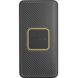 OtterBox Power Bank - Black - For Qi-enabled Device - 15000 mAh - 3 A - 5 V DC, 9 V DC, 12 V DC Output - 5 V, 9 V, 12 V In