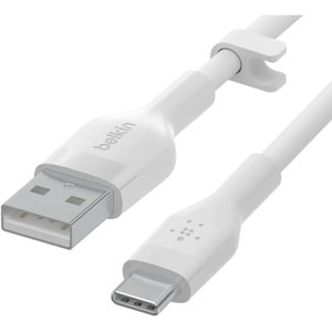 BELKIN BOOST CHARGE CABLE USB-A - USB-C BRD SILICON 1M WHT