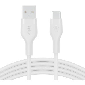 BELKIN BOOST CHARGE CABLE USB-A - USB-C BRD SILICON 2M WHT