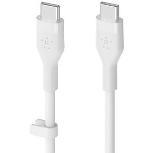 BELKIN BOOSTCHARGE USB-C TO C 2.0 SILICONE CABLE 2M WHITE