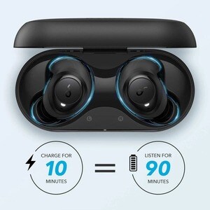 soundcore Life Dot2 True Wireless Earbud Stereo, Mono Earset - Black - Binaural - In-ear - Bluetooth - 16 Ohm - 20 Hz to 2