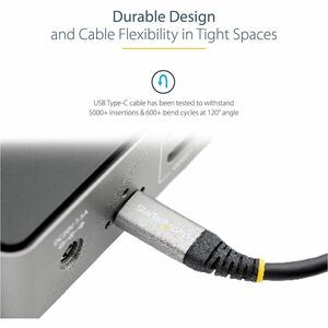 StarTech.com 20" 50cm USB C Cable 10Gbps, USB 3.1 Type-C Cable, 5A/100W, DP Alt Mode, USB-C Cord for USB-C Laptop/Phone/De