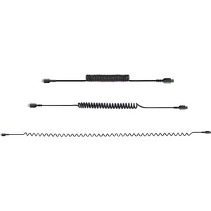 50cm USB C auf Lightning Kabel, spiralkabel, MFi-zertifiziert, Schnellladekabel für iPhone/iPad , schwarz, USB C 2.0 - Cab