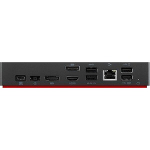 Lenovo USB-Typ C Docking Station für Desktop-PC, Notebook - 96 W - 4K - 3840 x 2160 - 2 x USB 2.0 - USB Typ C - Netzwerk (