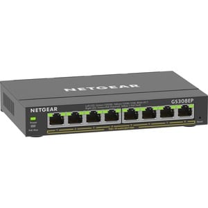 Netgear GS308EP Ethernet Switch - 8 Ports - Gigabit Ethernet - 10/100/1000Base-T - 3 Layer Supported - 62 W PoE Budget - T