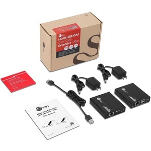 SIIG 1080p HDMI USB KVM Over Cat6 Extender - 70m - Extends and transmits HDMI 1080p@60Hz video/audio and USB 2.0 signals u