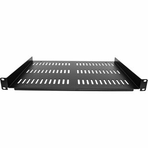 StarTech.com 1 HE Perforierter Fachboden für 19" Netzwerk Schrank, Freitragende Ablage für Racks, Frontmontage, 25 kg Trag