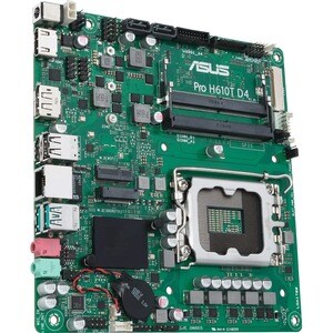 Asus H610T D4-CSM Desktop Motherboard - Intel H610 Chipset - Socket LGA-1700 - Intel Optane Memory Ready - Mini ITX - Pent