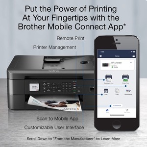 Brother MFC-J1010DW Wireless Inkjet Multifunction Printer - Colour - Copier/Fax/Printer/Scanner - 17 ppm Mono/9.5 ppm Colo