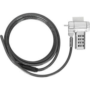 Targus DEFCON ASP96GL-S Cable Lock For Docking Station, Monitor, Notebook - 2 m Cable - Resettable - 4-digit - Patented T-