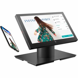 HP Engage One Essential POS Terminal - Celeron N6211 3 GHz - 8 GB DDR4 SDRAM 128 GB PCIe NVMe - 14" Touchscreen UHD Graphi