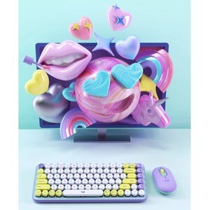 Logitech POP Keys Keyboard - Wireless Connectivity - Daydream - Mechanical Keyswitch - Bluetooth - 5.1 - 10 m Emoji Hot Ke