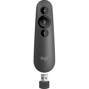 Logitech R500s Presentation Pointer - Bluetooth/Radio Frequency - USB - Laser - 3 Button(s) - Graphite - Wireless - 2.40 GHz