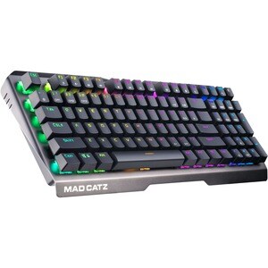 Mad Catz S.T.R.I.K.E. 13 Compact Mechanical Gaming Keyboard - Cable Connectivity - RGB LED Windows Key, Adjustable Backlig