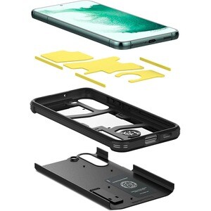 Spigen Tough Armor Case for Samsung Galaxy S22 Smartphone - Black - OEM - Impact Resistant, Drop Resistant - Foam, Thermop