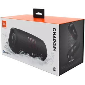 JBL Charge 5 Portable Bluetooth Speaker System - 40 W RMS - Black - 65 Hz to 20 kHz - Battery Rechargeable - 1