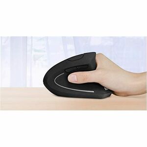 ANKER 2.4G Wireless Vertical Ergonomic Optical Mouse - Optical - Wireless - Radio Frequency - 2.40 GHz - Black - USB Type 