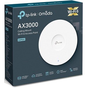 Points d'accès sans fil TP-Link EAP650 - Bi bande - IEEE 802.11 a/b/g/n/ac/ax - 2,93 Gbit/s - 2,40 GHz, 5 GHz - Interne - 
