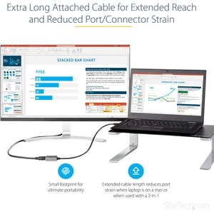 StarTech.com Mini DisplayPort to HDMI Adapter, mDP to HDMI Adapter Dongle, 1080p, Mini DP 1.2 to HDMI Video Converter, 12"