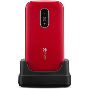 Doro 6820 128 MB Feature Phone - 0,7 cm (0,3 Zoll) Flexibler faltbarer Bildschirm QVGA 320 x 240 - 64 MB RAM - 4G - Rot - 