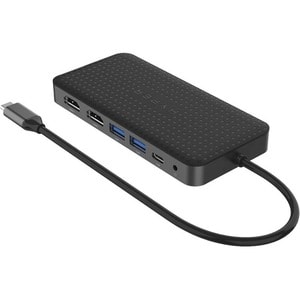 Targus HyperDrive HDM1H-GL Docking Station - Ladefunktion - Speicherkartenleser - SD, microSD - Silber - 2 Unterstützte Di