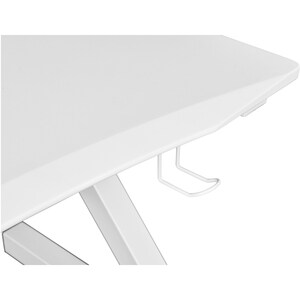 AKRACING Sierra Gaming Desk - Powder Coated Rectangle Top - Z-shaped Base - White