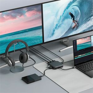 HyperDrive USB4 Mobile Dock - for Notebook, Desktop PC - 100 W - USB Type C - 2 Displays Supported - 4K, 8K - 3840 x 2160,