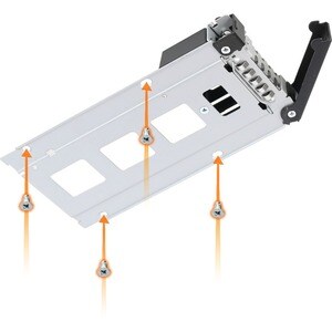 Icy Dock MB601TP-B Drive Bay Adapter for 3.5" U.2 External - 1 x SSD Supported - 1 x Total Bay - 1 x 2.5" Bay - Metal
