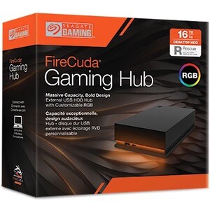 Seagate FireCuda STKK16000400 16 TB Disco rígido - 3,5" Externo - USB 3.2 (Geração 1) Tipo C - 7200rpm