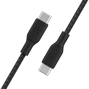 Belkin BoostCharge USB-C to USB-C Cable 100W - (2 meter / 6.6 foot, Black) - 6.6 ft USB-C Data Transfer Cable for MacBook,